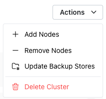 Updating Backup Stores